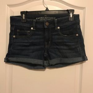 AE denim midi shorts